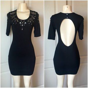 Black H&M knee length party dress, size 10